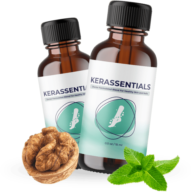 Kerassentials botanical nail and skin oil, two-bottle package